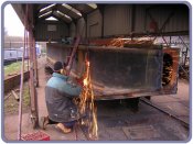 Blow hole chalk then section cut.