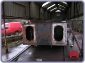 Bulkhead cleaned up awaiting metal plates