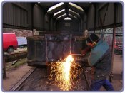 Centre section of stern removed