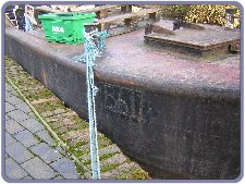 Her orginal number welded to her bows