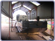 Lower section of front plate found to be pitted