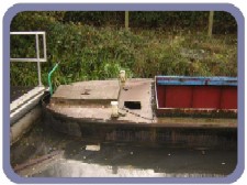 Rear deck to be cut off: Upstands at rear & side remains of cabin