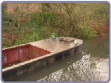Front of boat and load area.