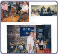 Mine host:Tony Jones and others at the end of the night