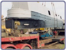 Being lowered onto Lorry